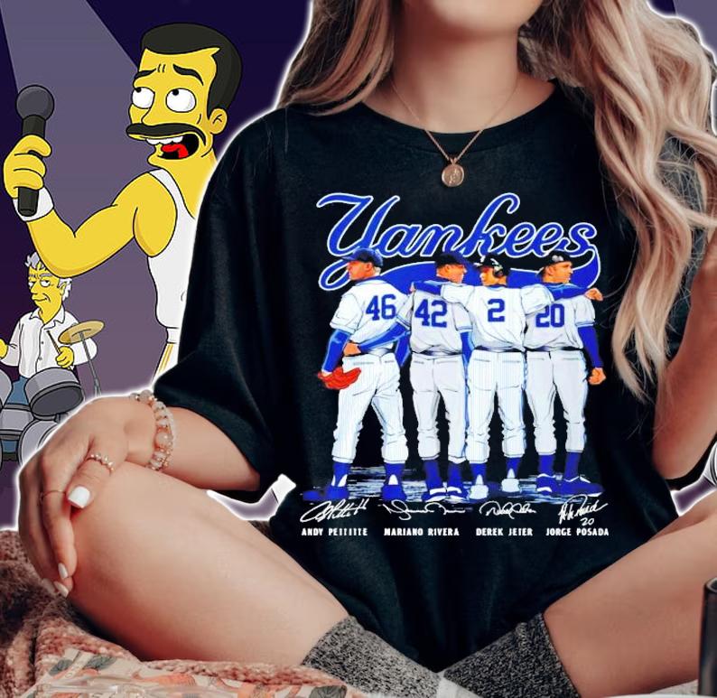 Yankees Andy Pettitte Mariano Rivera Derek Jeter and Jorge Posada shirt