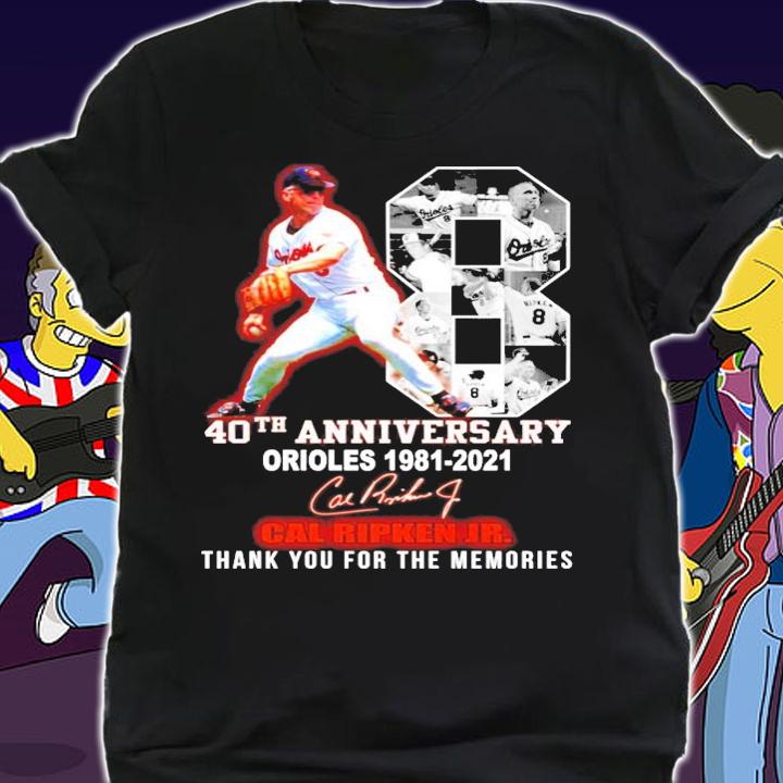40th anniversary Orioles 1981-2021 Cal Ripken Jr signature shirt shirt