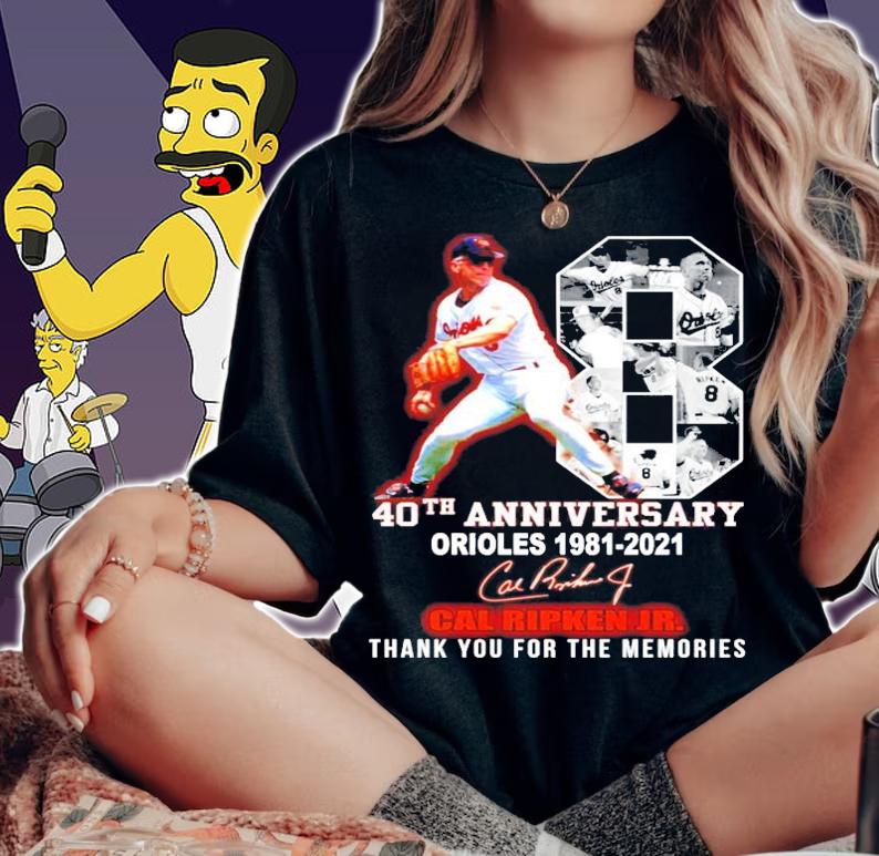 40th anniversary Orioles 1981-2021 Cal Ripken Jr signature shirt woman shirt