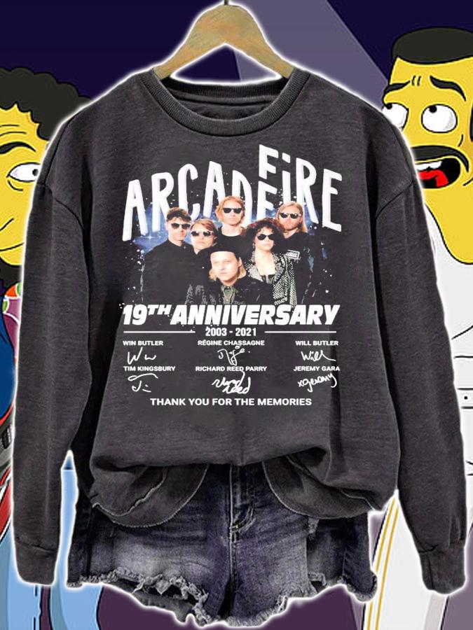 Arcade Fire 19th anniversary 2003-2021 signatures t-shirt