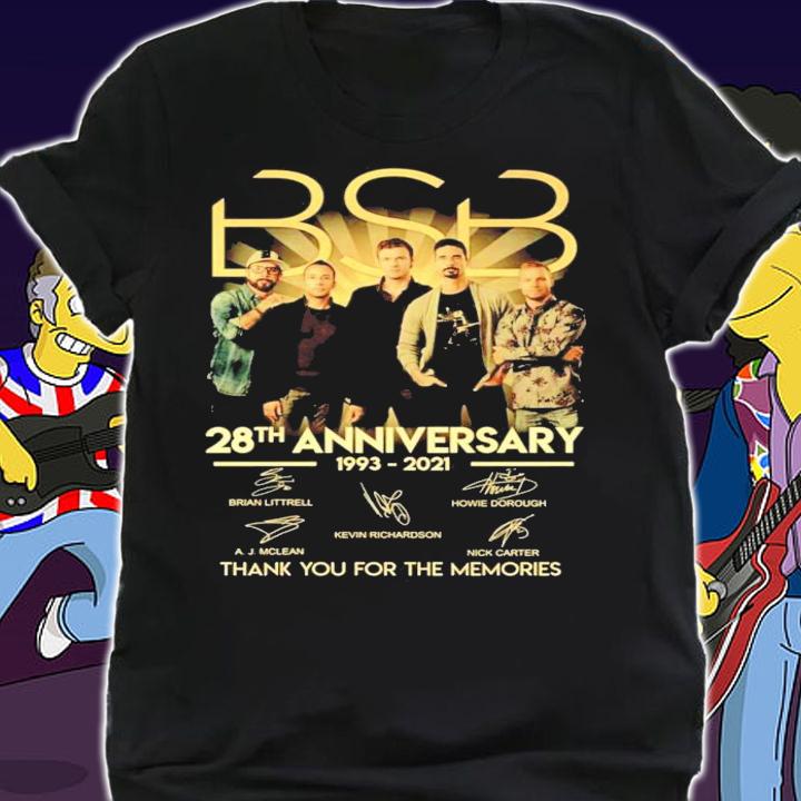 BSB 28th anniversary 1993-2021 thank you for the memories t-shirt shirt