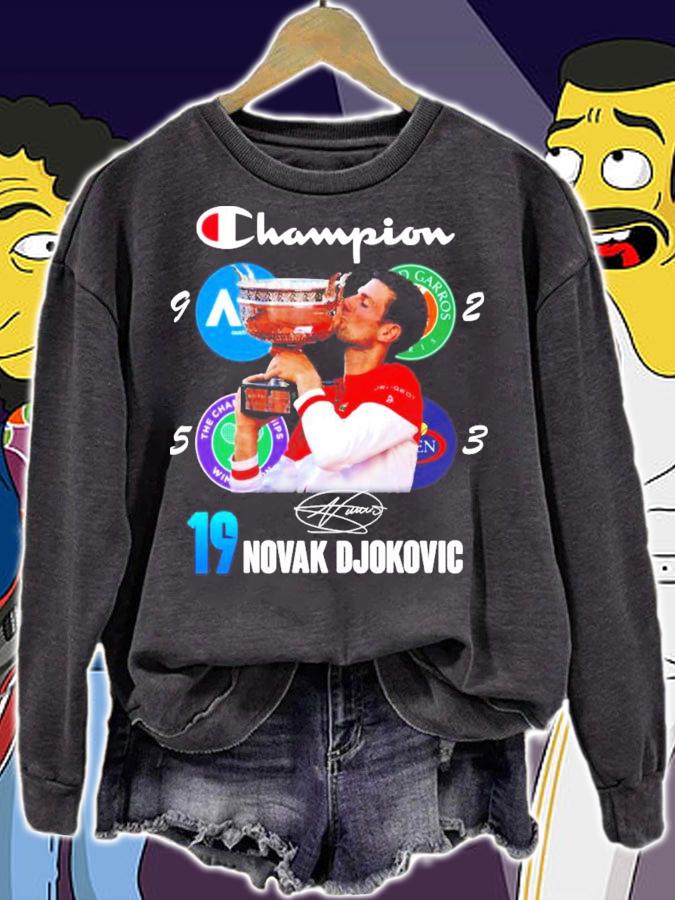 Champion 19 Novak Djokovic signature shirt sweatshirt
