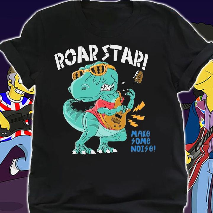 Dinosaur guitar make some noise shirt shirt