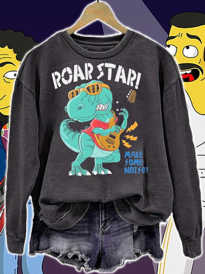 Dinosaur guitar make some noise shirt sweatshirt
