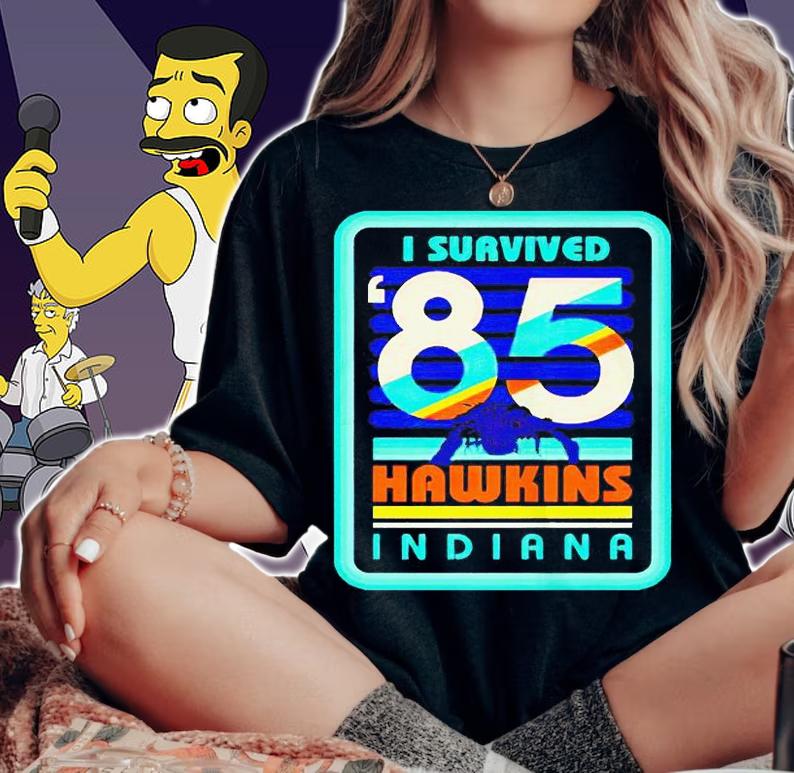I survived '85 Hawkins Indiana T-shirt woman shirt