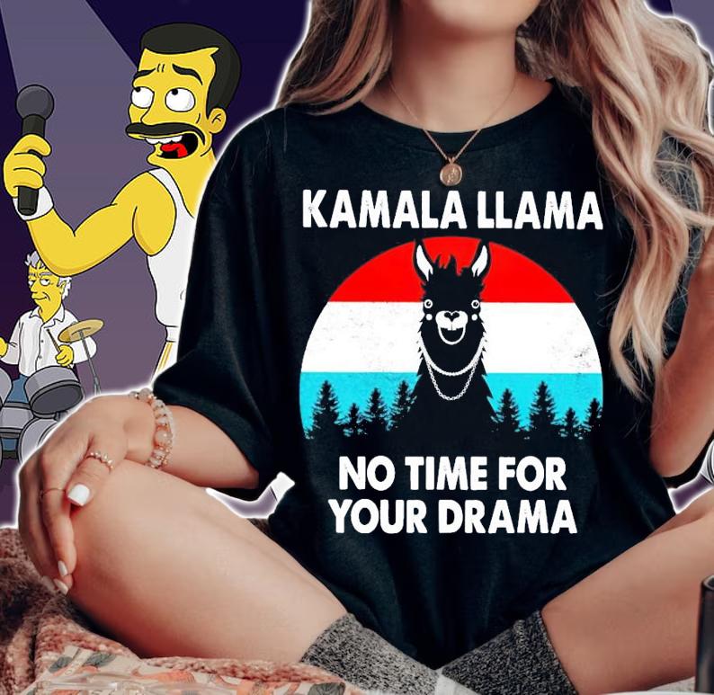 Kamala Llama no time for your drame vintage shirt