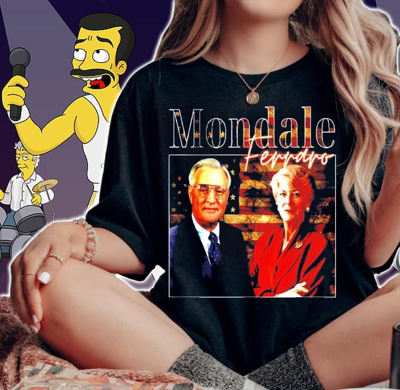 Mondale and Ferraro For American 1984 Democrat Campaign shirt