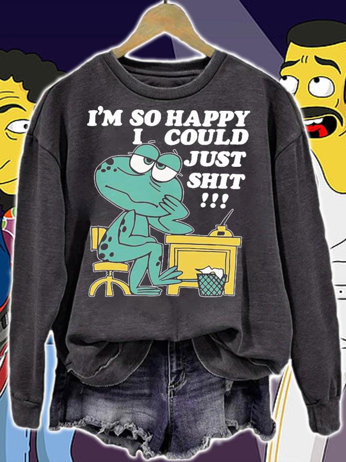 Official im so happy I could just shit frog shirt sweatshirt