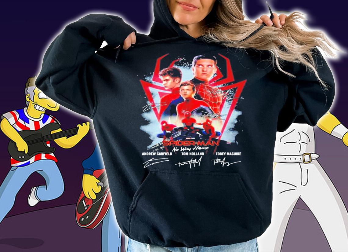 Spider Man no way home signatures t-shirt