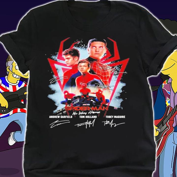 Spider Man no way home signatures t-shirt
