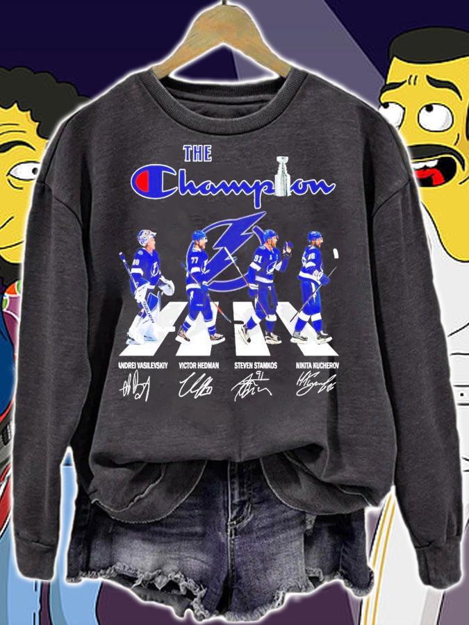 The Champion Cup Tampa Bay Lightning Abbey Road signatures t-shirt sweatshirt