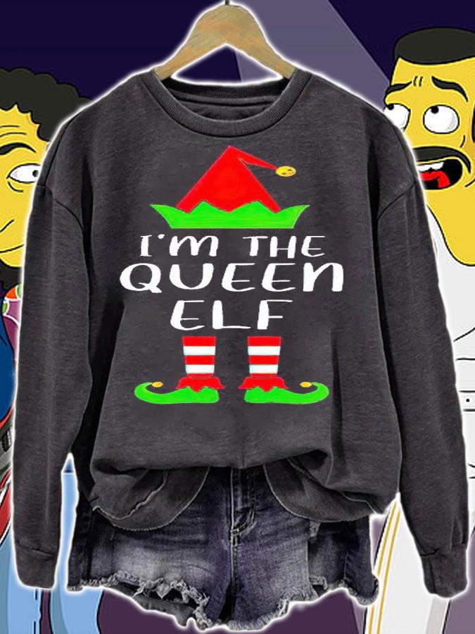 Funny I'm the Queen Elf Christmas T-shirt sweatshirt