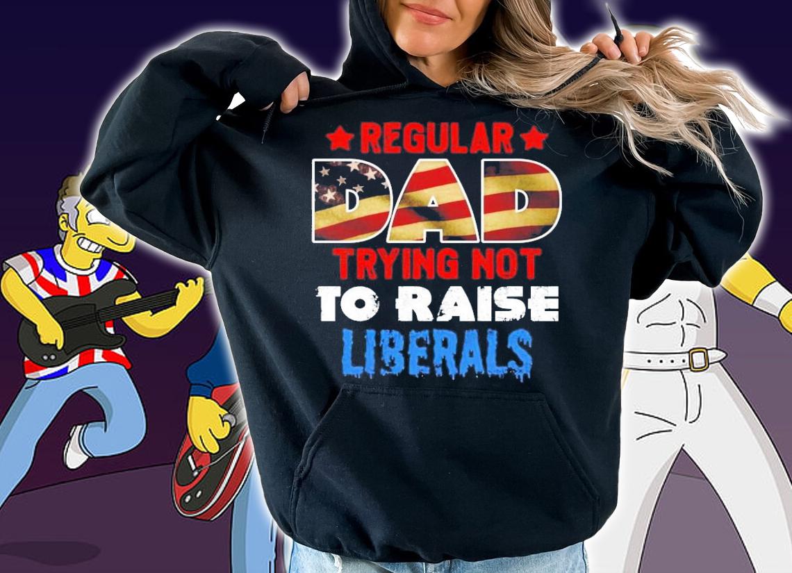 American flag regular dad trying not to raise a liberals shirt hoodie