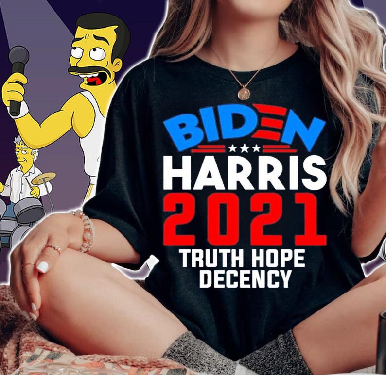 Biden Harris 2021 truth hope decency shirt