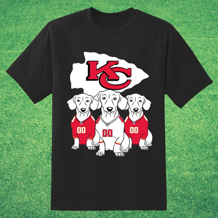 Official Dachshund Dogs Kansas City Chiefs Logo T-Shirt