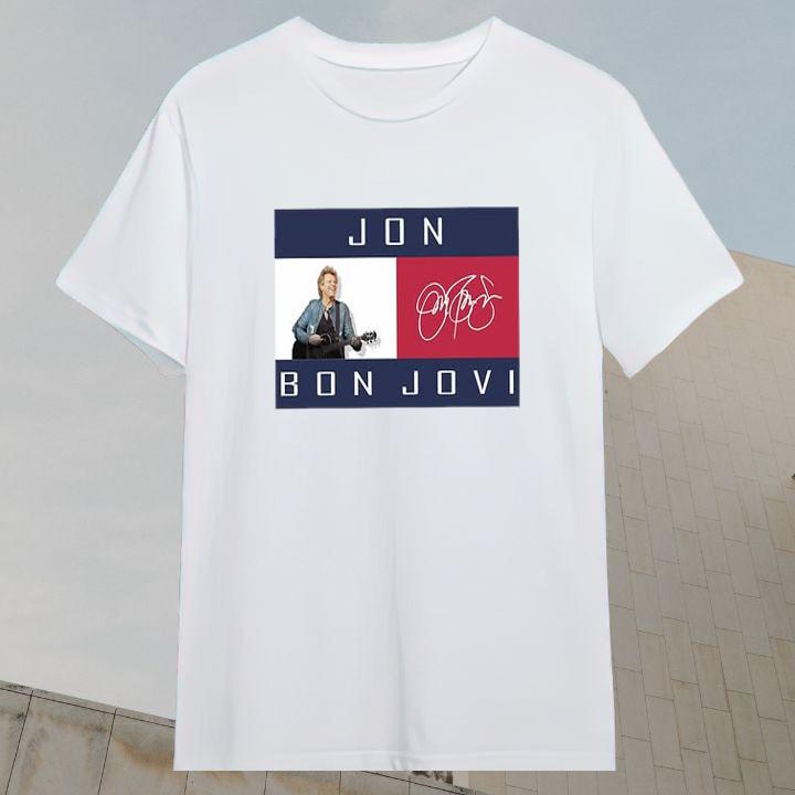 Personalized Tommy Hilfiger Jon Bon Jovi Autograph T-Shirt