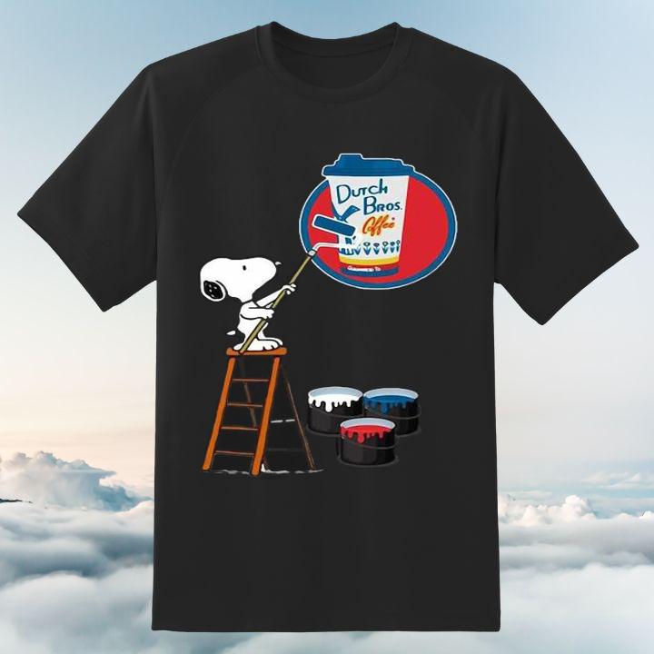 Snoopy Painting Dutch Bros Coffee T-Shirt