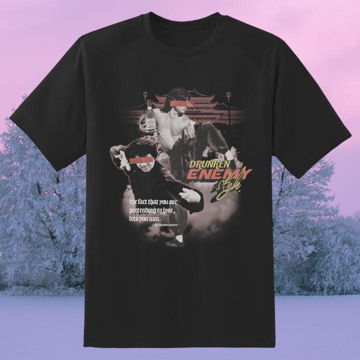 Jackie Chan Drunken Enemy Style Wise Martial Arts Quote Retro Shirt