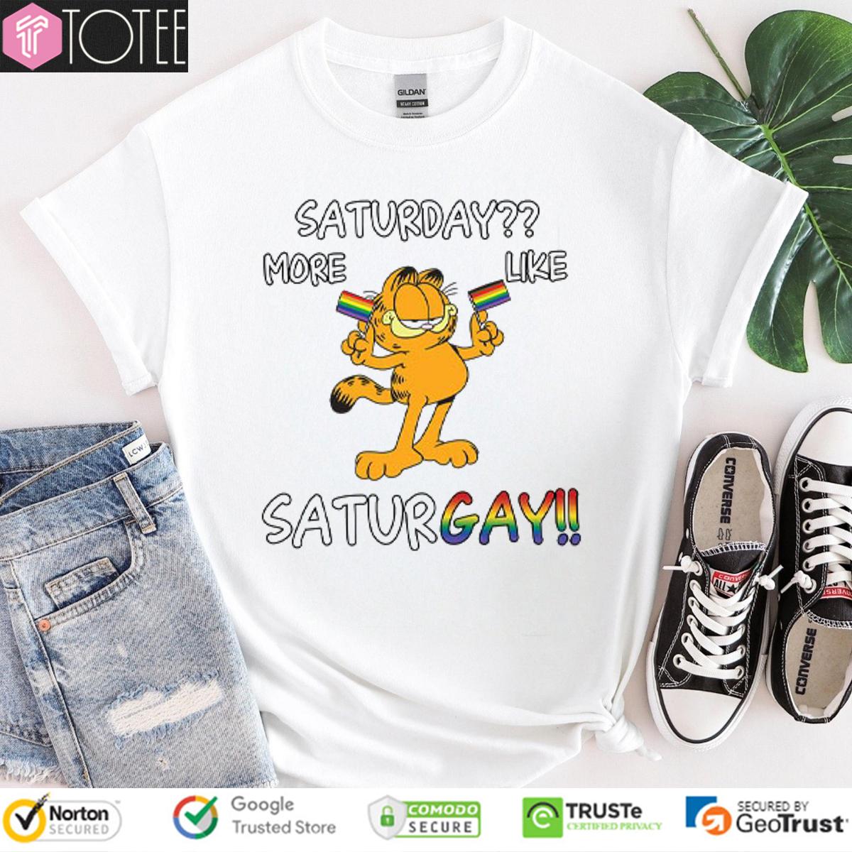 Garfield Cat Saturday More Like Saturgay T-Shirt