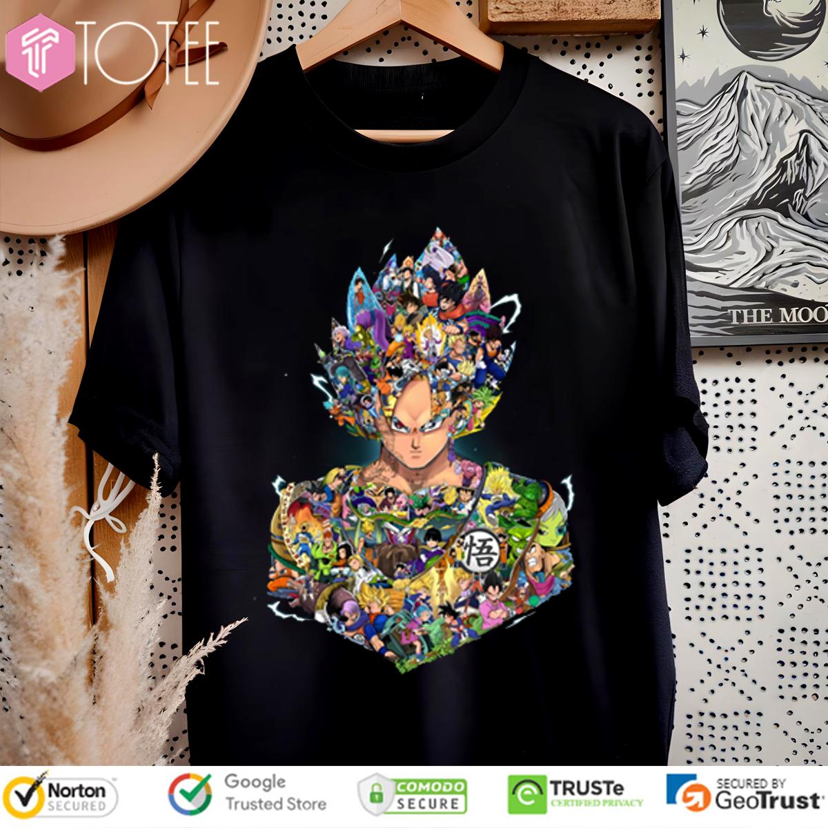 All Characters Inside Son Goku Dragon Ball Z Goku Anime T-Shirt