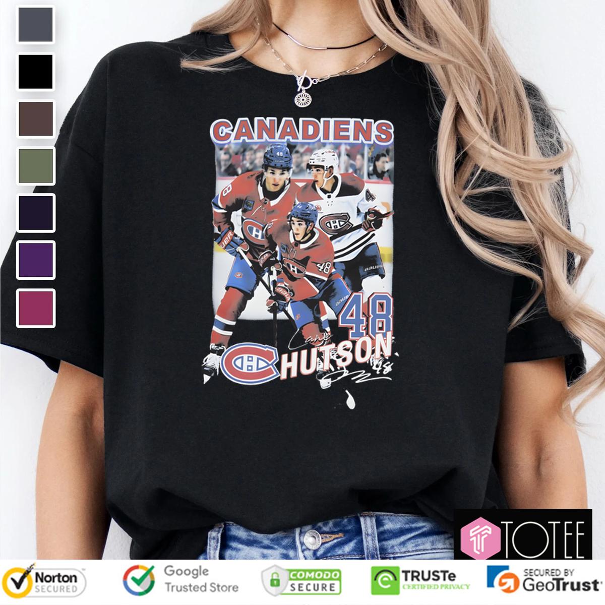 Lane Hutson 48 Montreal Canadiens Hockey Vintage Signature Shirt