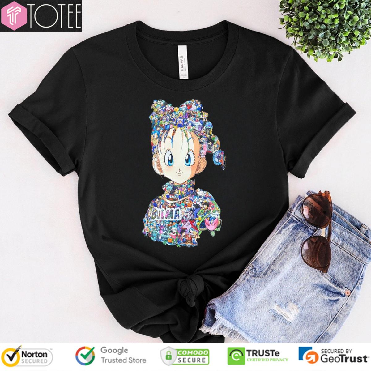 All Characters Inside Bulma Dragon Ball T-Shirt