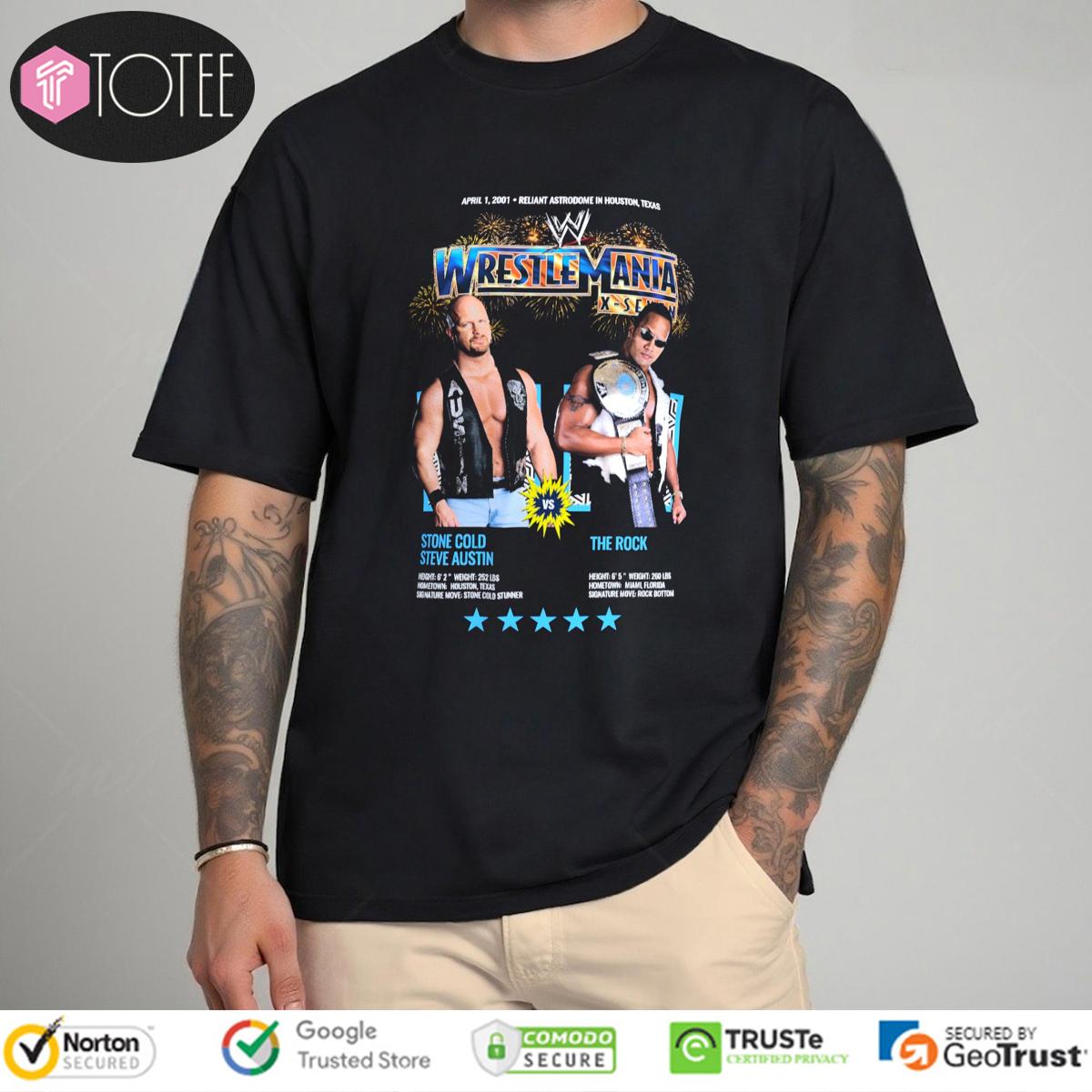 Wrestlemania Stone Cold Steve Austin The Rock T-Shirt