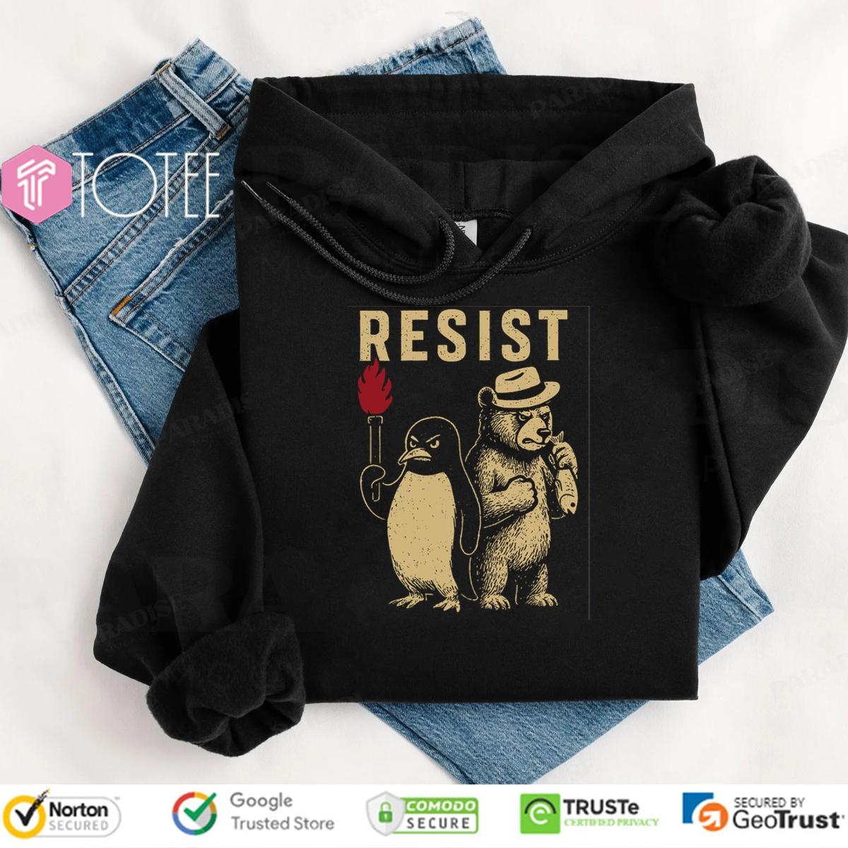 Penguins And Bears Resist Tariff More Fish Hoodie