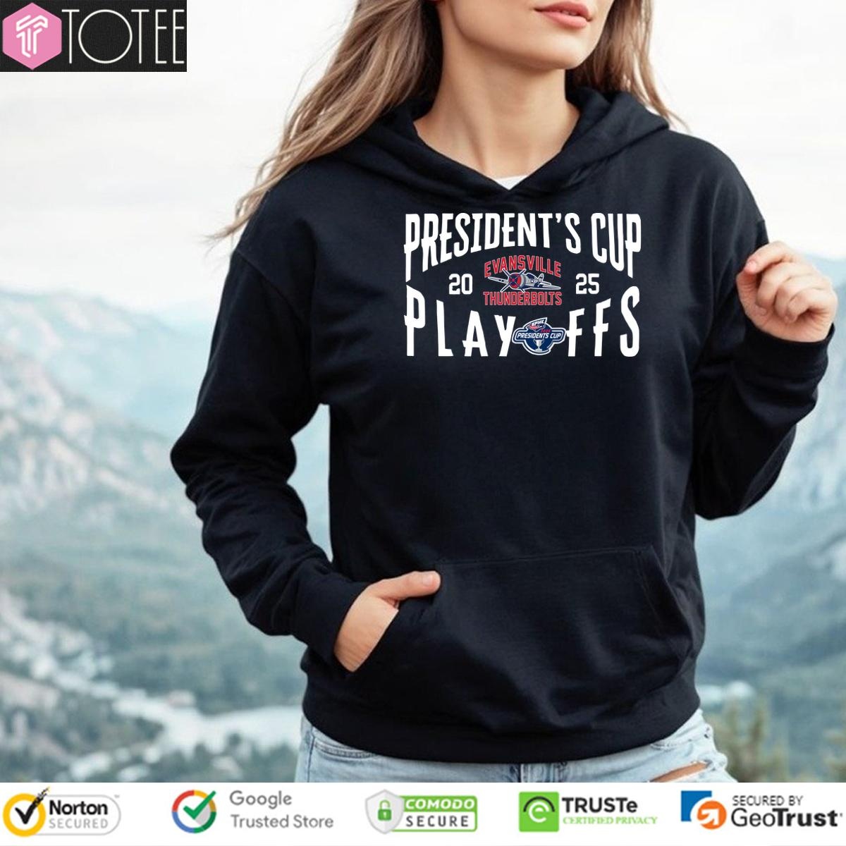 Presidents Cup 2025 Playoffs Evansville Thunderbolts Hoodie