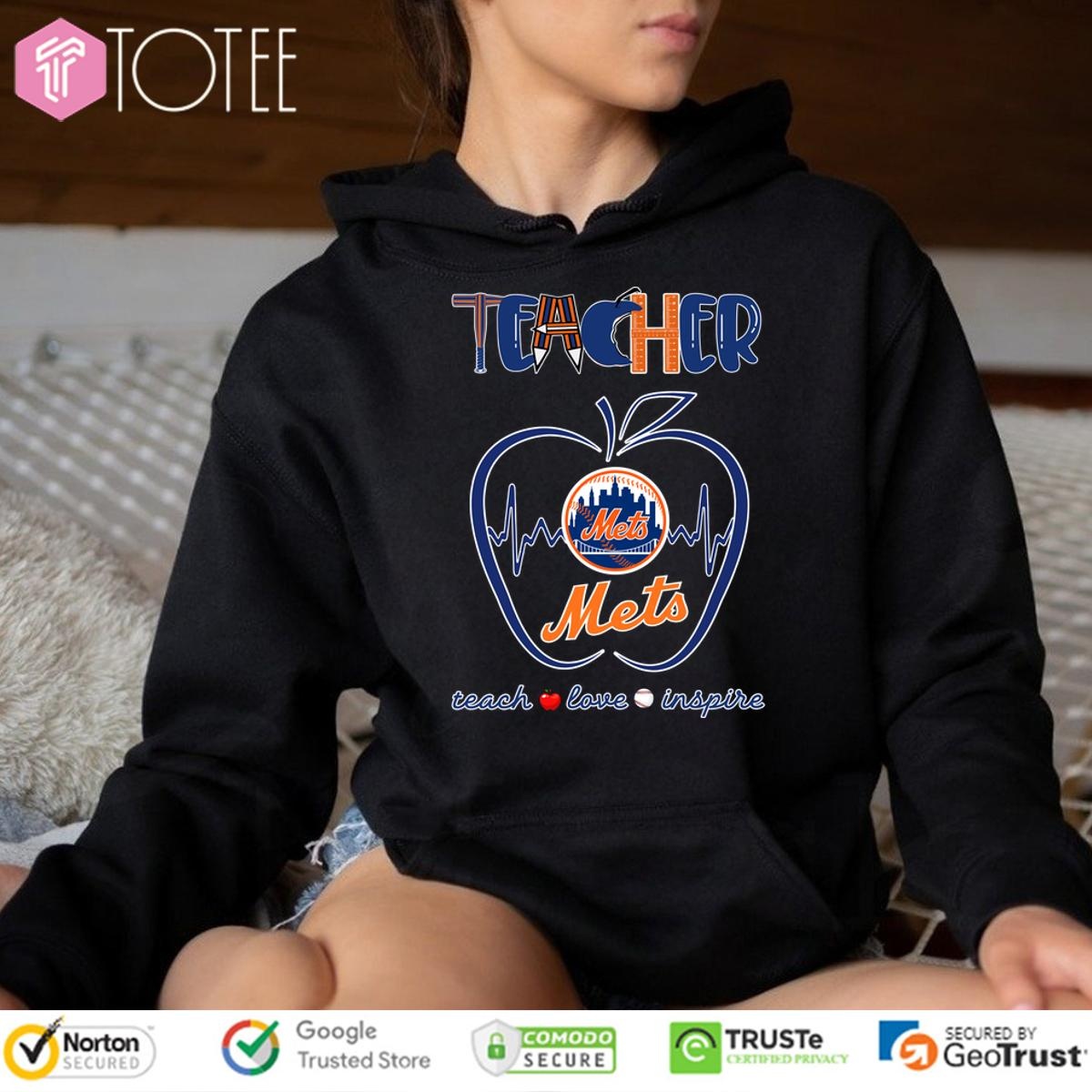 New York Mets Teachers Pride Heart Teacher Appreciation Week Hoodie
