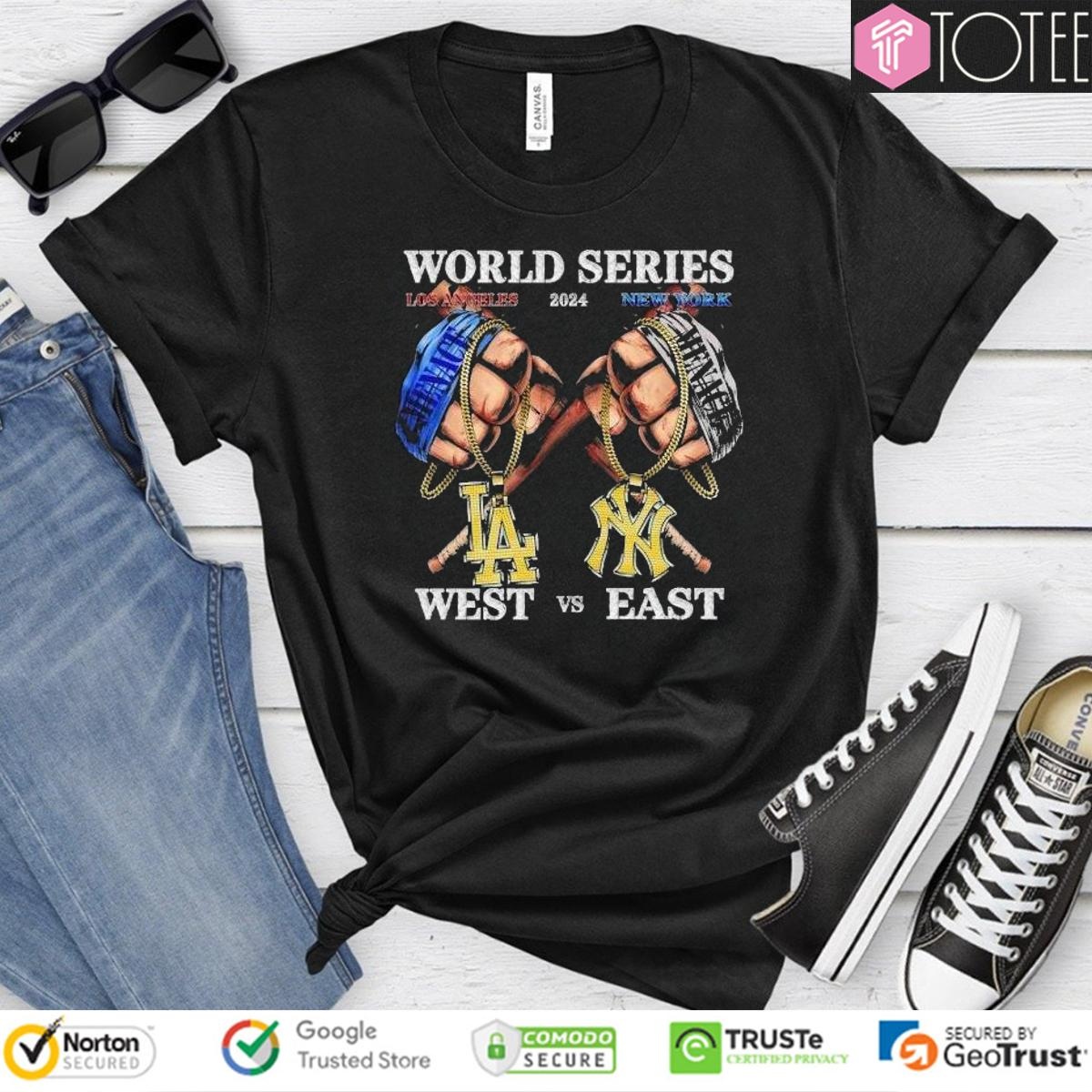 West Los Angeles Dodgers Vs East New York Yankees T-shirt